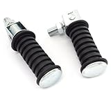 4into1 Universal Round Folding Rear Motorcycle Foot Peg Set - 12mm Stud Pegs Rest Footpegs