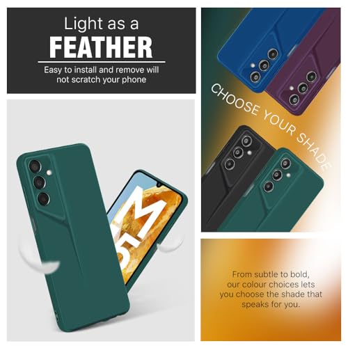 Image of WOW IMAGINE Back Cover for Samsung Galaxy M15 5G Prime Edition | M15 5G | F15 5G | Blade Series Thin Case with Lightweight Design | Camera Protection | Soft Matte Silicone Flexible Mobile Case - Green