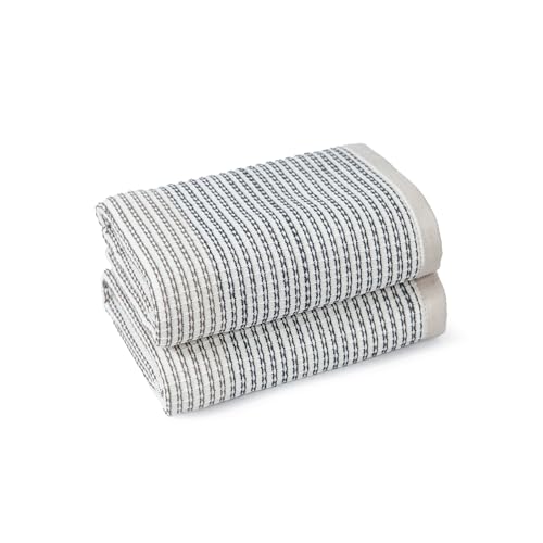 Image of MYTRIDENT Symphony of Threads Hand Towels, 40 cm x 60 cm, 2 Pc, 100% Cotton, 625 GSM, Super Soft, Absorbent, Aven