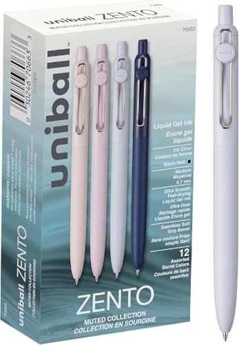 uni-ball Zento Gel Ink Rollerball Pens, 12 Black Medium Point Smooth Writing Pens, Colored Japanese Pens, Boho Colors : Buy Online at Best Price in KSA - Souq is now
