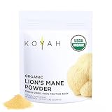 KOYAH - Organic Lion's Mane Mushroom Powder - 80 Servings - We Strive to Make The Least Processed Lion's Mane Powder On Earth. 100% Fruiting Body, USA, Freeze-Dried, 3rd Party Tested for Beta-Glucans