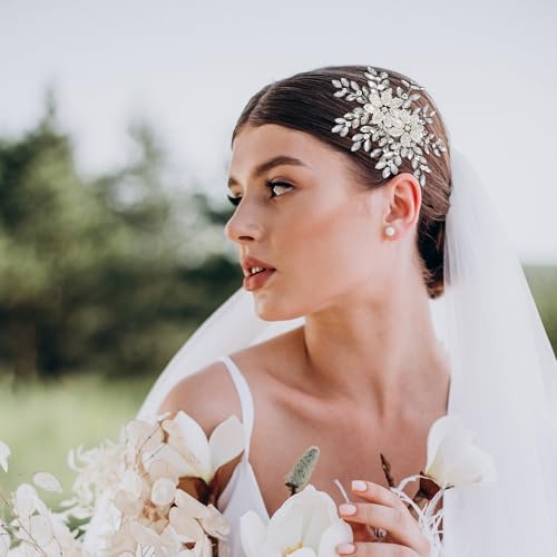 Wedding-Hair-AccessoriesBridal-Rhinestone-Hair-ClipsHandmade-Flower-Hair-ClipsBridal-HeadbandsWomens-HeadwearWomens-Wedding-Hair-Pieces-For-Brides-silver