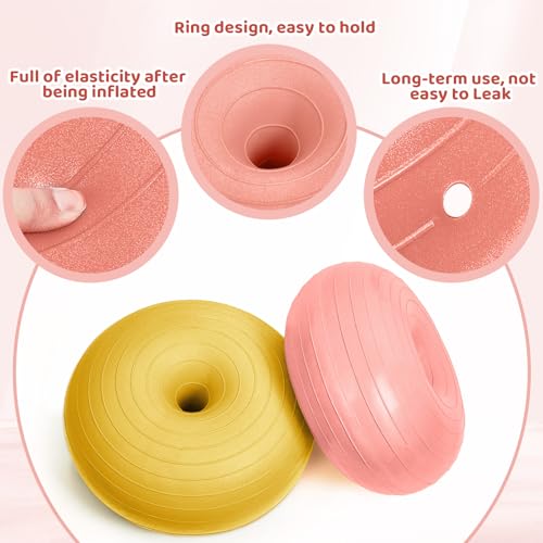 Image of Lewtemi 8 Pcs Flexible Seating for Classroom Elementary, 20'' Yoga Inflatable Ball Chair for Kids, Wobble Chair Donut Ball Chairs with Inflator for Student Sensory Balance Exercise (Hippie Boho)