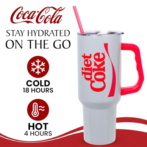 Image of Silver Buffalo Coca-Cola Diet Coke Vertical, Stainless Steel Tumbler, 40oz