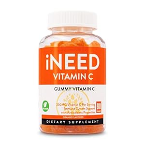 Vitamin C Gummies (90 Count) – Vitamin C Gummies Supplement with Powerful Antioxidants for Immune System Support – Halal…