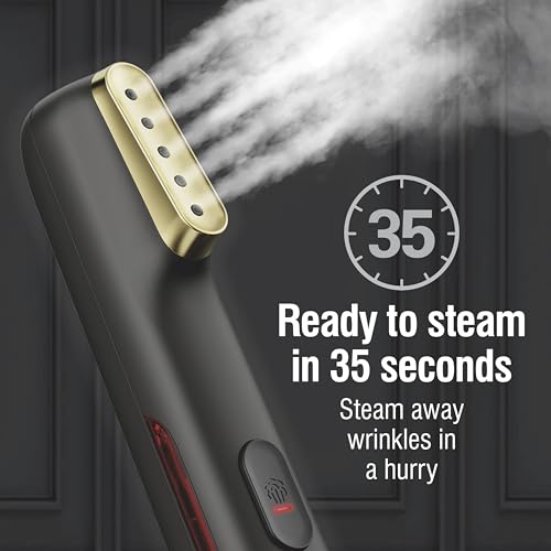 CHI (11580) Défroisseur vapeur portatif pour vêtements, tissus et rideaux, 5 minutes de vapeur continue, anti-plis, défroisseur portable pour la maison et les voyages, essentiel de vacances, Noir – Image 5
