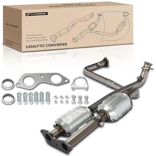 A-Premium Catalytic Converter Kit Direct-Fit Compatible with Chevrolet Tahoe, C1500, C2500 Suburban, C2500 & GMC Yukon, K1500, K1500/K2500 Suburban, K2500 & Cadillac Escalade, 5.7L, EPA Compliant