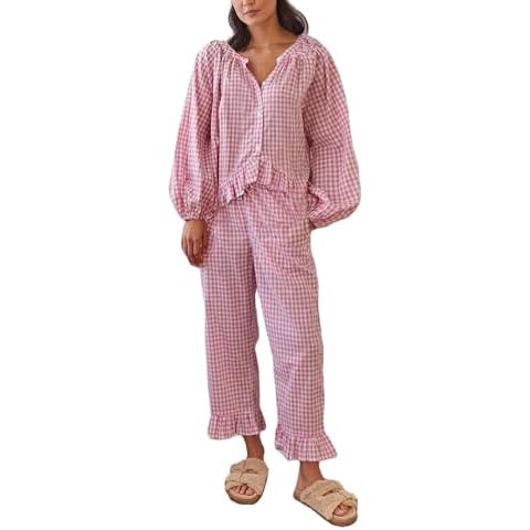 Caziffer Women's Ruffle Pajamas Set Cover