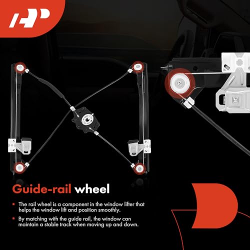 Image of A-Premium Power Window Regulator Front Passenger Side, Without Motor