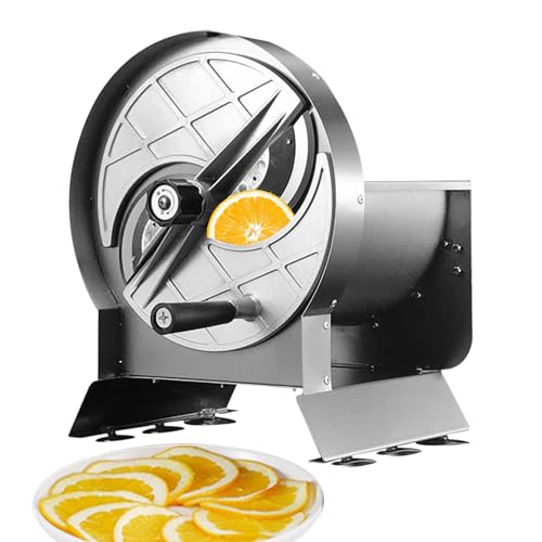 Cortador de verduras comercial, cortador manual de frutas, 0-0.5 pulgadas/0-13 mm de grosor, máquina cortadora de alimentos de acero inoxidable para patatas, pepinos, limones, tomates