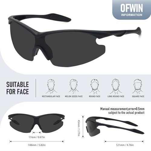 Polarized Sports Sunglasses Men Women Fishing Hiking Cycling Wrap Around Half Frame Sun Glasses UV Protection4