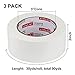 JIALAI HOME Duct Tape Heavy Duty - White Tape Duct 2 Inches x 30 Yards 3 Pack, 8.27 mil, Strong, Flexible, No Residue, All-Weather and Tear by Hand - for Repairs, Industrial, Professional Use