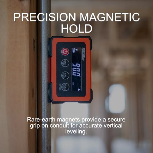 Image of Johnson Level & Tool Dual-Screen Magnetic Digital Angle Gauge & Level - Rechargeable Digital Angle Finder with ±0.1 Accuracy, Auto-Rotating Displays & Rare-Earth Magnets for Table Saw Setup