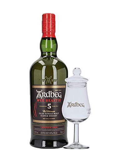 Ardbeg Wee Beastie Islay Single Malt Scotch Whisky 5 Jahre + 1 Glas