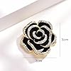 Broche de ruban floral, broche de Cristal Vintage élégant et unique, broche de strass de mode, badge, accessoire cadeau de bijoux, bouton de strass #2