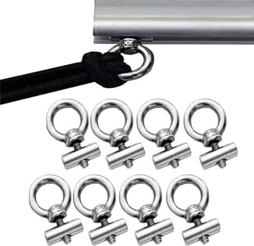 8Pcs Awning Rail Stoppers 6mm for RV Caravan Motorhome Campervan Camping Tent Equipment Awnings Accessories, 304 Stainless Steel Awning Piping Stopper