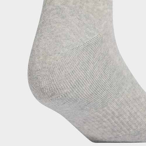 adidas Unisex 3 STRIPES CUSHIONED SPORTSWEAR MID CUT SOCKS 3 PAIR PACK, medium grey heather/white/black, 37-40
