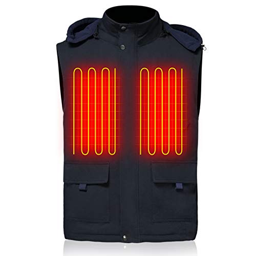 GLOBAL VASION Heated Vest Battery Rechargeable Electric Vest for Men Motorcycle,Hiking,Skiing