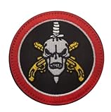 NewBrazil Brazilian Special Operations Battalion 'BOPE' Embroidery Patch Backer for Hook & Loop Morale Patches Tactical Military Badge (color3)