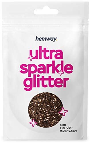 Hemway Premium Ultra Sparkle Glitter Multi Purpose Metallic Flake For Arts Crafts Nails Cosmetics Resin Festival Face - Bronze Brown - Fine (1/64" 0.015" 0.4Mm) 10G / 0.35Oz Sample #TOP28