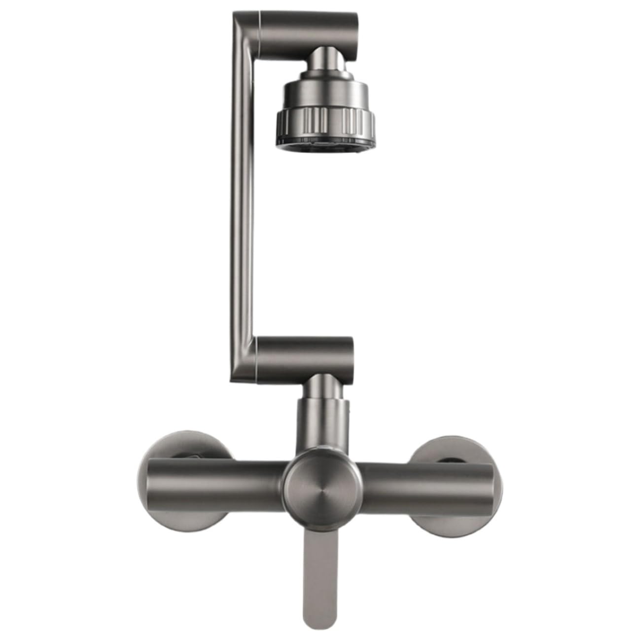 Csxsxauo Color01 Wall-Mounted Stainless Steel Kitchen Faucet, 360° Swivel Hot & Cold Mixer Tap For Sink And Bathroom