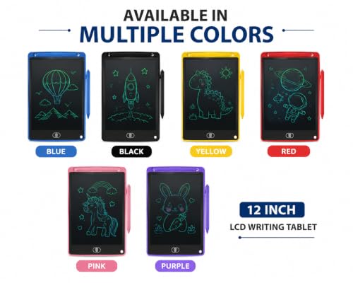 Image of 12 Inch LCD Writing Tablet | Digital Drawing Pad for Kids & Adults | Erasable E-Writer Board with Stylus | Paperless Writing Tablet (Color as per Availability)