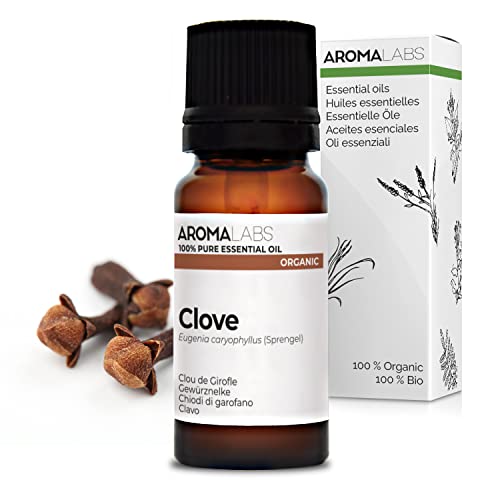 BIO - Aceite Esencial CLAVO - 10mL - 100% Puro, Natural, Quimiotipado y Certificado AB - AROMA LABS (Marca Francesa) Cover