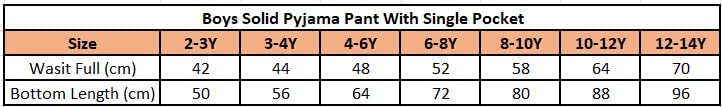 Image of KiddoPanti Boys Solid Pyjama Pant | 100% Soft Cotton Single Jersey | Comfortable Fit with Elastic Waistband & Single Front Pocket | Kids Track Pant