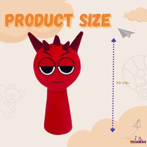 Image of Customized Text Red Sprunki Plush Toys