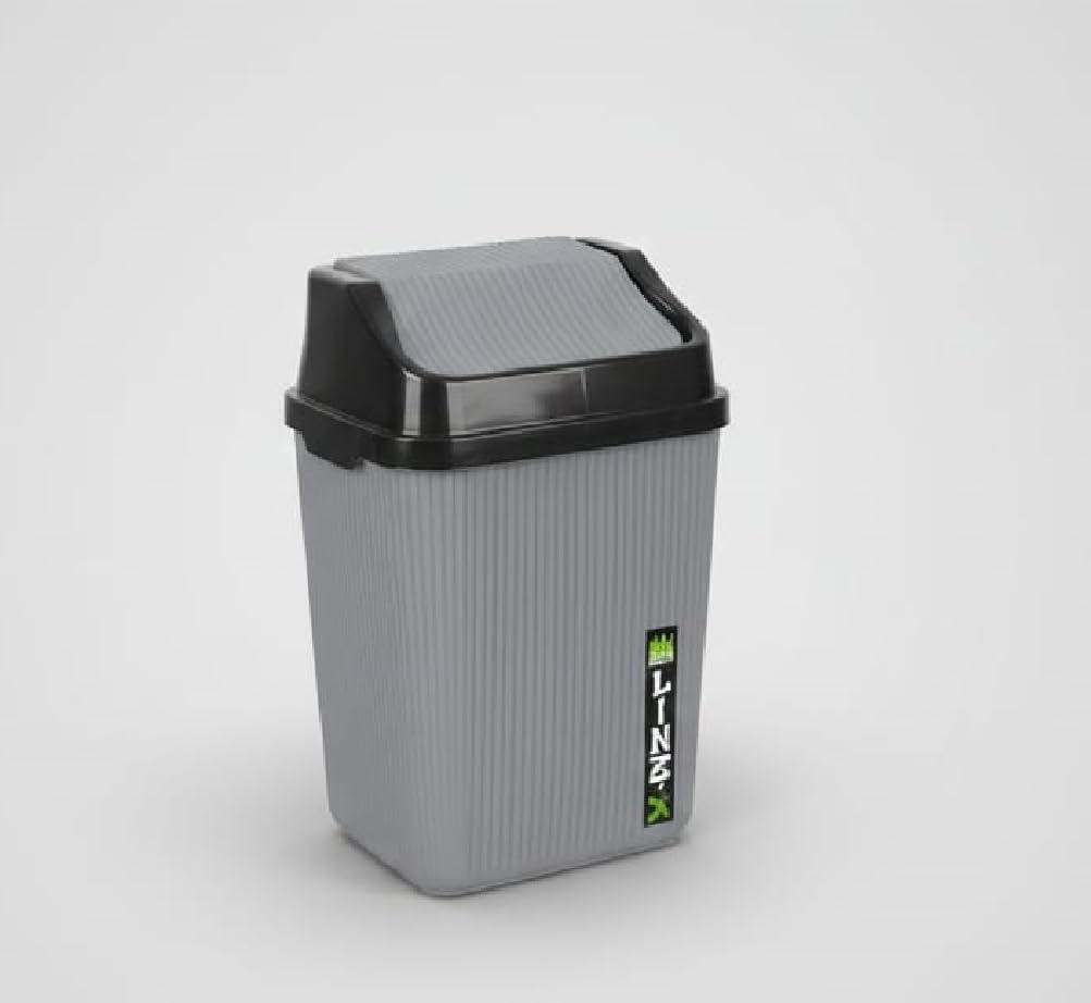 Mini Dustbin 2.5L Capacity for Bathroom Kitchen Office Study room Small Garbage Plastic Table Top Trash Bin with Swing Lid (Colour: As per availability) Brand (1)-image-0