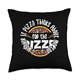 DesignsByJnk5 Food & Drinks Lover Foodie: I Wonder Thinks About Me Too-Pizza Throw Pillow, 18x18, Multicolor
