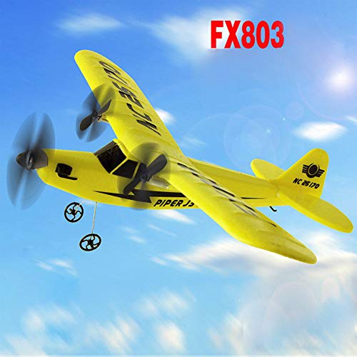 Glider Airplane Toys, Sacow Remote Control RC Helicopter Plane EPP Foam 2CH 2.4G Toy (Yellow)