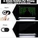 LIQWEI 50PCS Webcam Cover Slide, 0.023 Inch Ultra-Thin Universal Web Camera Cover for Laptop, Computer, Phone–Secure Privacy with Smooth-Sliding Camera Cover(Black+White)