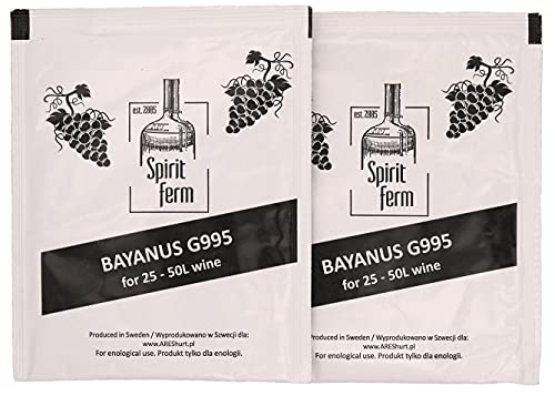 2x LEVADURA DE VINO natural para hasta 100L - UNIVERSAL para vino blanco y tinto