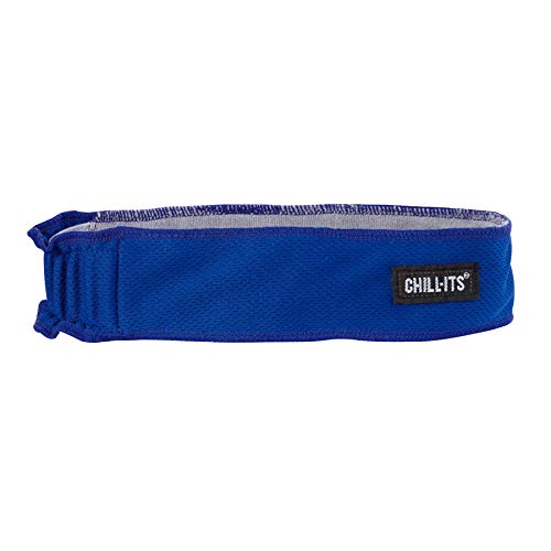 Ergodyne Chill-Its 6605 Headband, Lined with Terry Cloth Sweatband, Sweat Wicking, Blue
