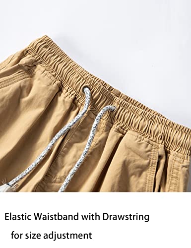 Boys' Drawstring Elastic Waist Cargo Jogging Pants for Kids3