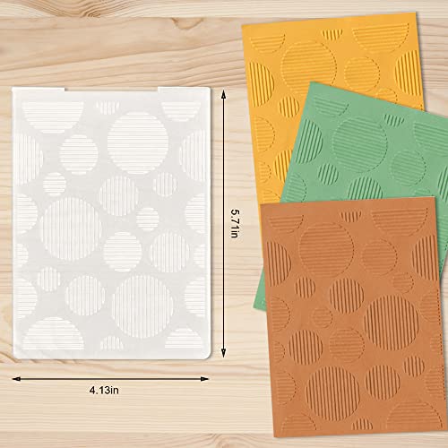 Circular Spots Plastic Embossing Folders for Card Making Pattern Background Scrapbooking Plastic Template Photo Album Card Paper Handmade DIY Craft Decoration Template Molds - Thumbnail 2