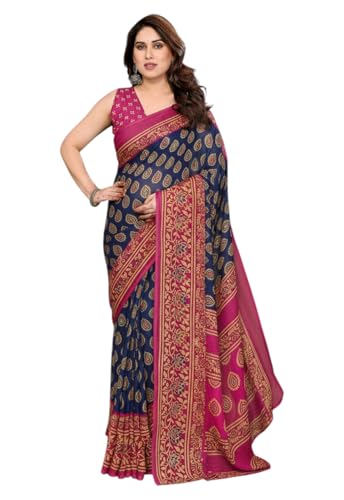 Image of Yashika Women's Georgette Saree with Blouse Piece for Traditional Ethinic Wear Sari