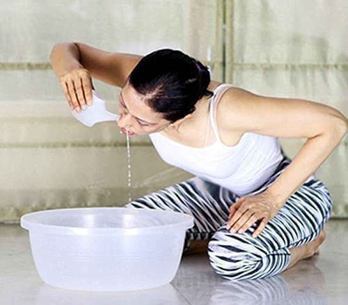 Image of Yoga Nasal Irrigation Plastic Jal Neti Pot (Single POT) White