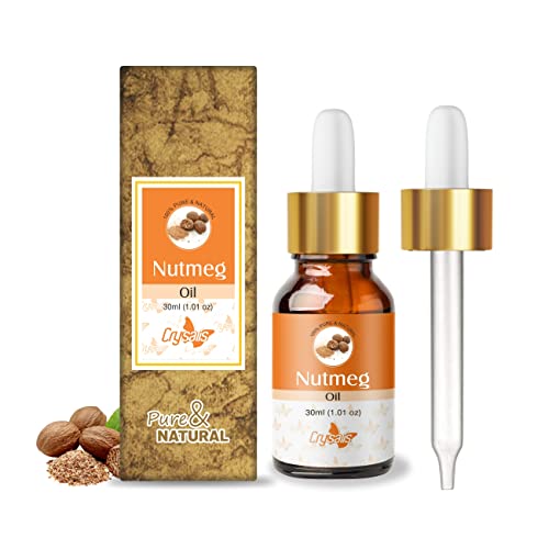 Image of Crysalis Nutmeg Oil 30 ml (1.01 fl oz) - Warm Spiced Aromatic Oil for Candles, Soap Making & DIY Blends