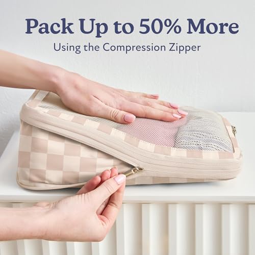 Vandel Space-Saving Compression Packing Cubes for Women, Men, Compressible Carry On Suit Case Organizer Luggage Packing Cubes for Travel Organizer Bags for Luggage and Backpacks, Suitcase Cube2