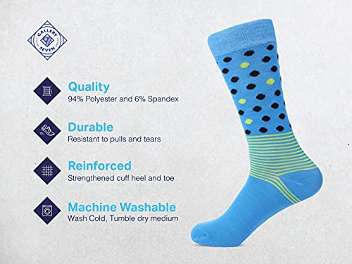 Men's Fun Dress Socks - Funky Colorful Socks for Men - 12 Pack2