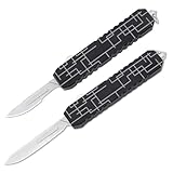 Tenchilon TQ38 Aluminium Alloy Scalpel Pocket Knife with Clip, Small EDC Telescopic Retractable Box Cutter 20pcs Carbon Steel Blades Box Cutter, Precision Craft DIY Knife for Office Home Arts