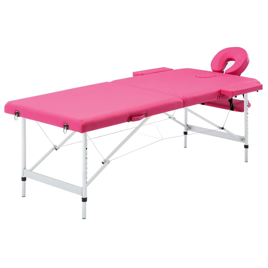 Generisch Massageliege Klappbar 2-Zonen mit Aluminiumgestell Rosa,Gesundheit & Schönheit,Körperpflege,Massage & Entspannung,Massagetische,110194