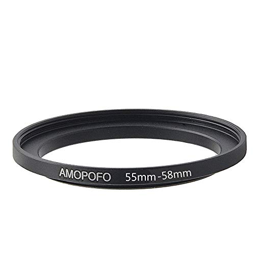 Image of 55 to 58mm Camera Filter Ring /55mm to 58mm Step-Up Ring Filter Adapter for 58mm UV,ND,CPL,Metal Step Up Ring