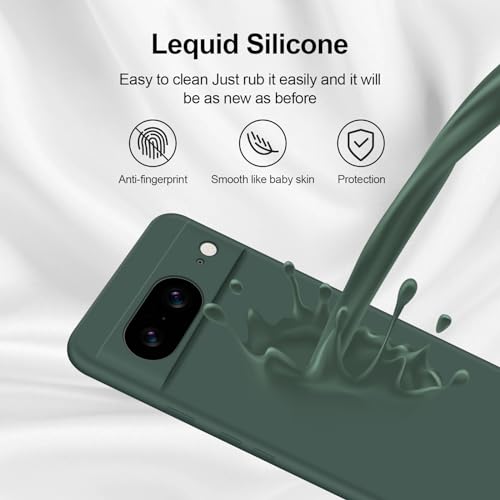 GiiYoon Case Compatible with Google Pixel 8, Silky-Soft Touch Full-Body Protective Phone Silicone Case - Image 4