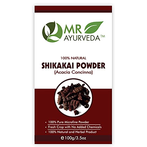 Image of MR Ayurveda 100% Natural Hibiscus Powder and Shikakai Powder for Hair - Combo Pack (100 Grams Each)
