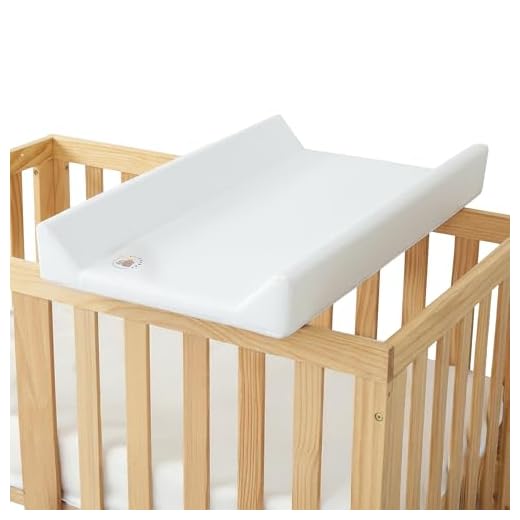ElioraBay Premium Wickelauflage Wickelplatte Wickeltisch Wickelbrett Wickelkommode 80×50×10 cm – robust, weich gepolstert & pflegeleicht – für Babybett, Kommode & unterwegs (weiß)