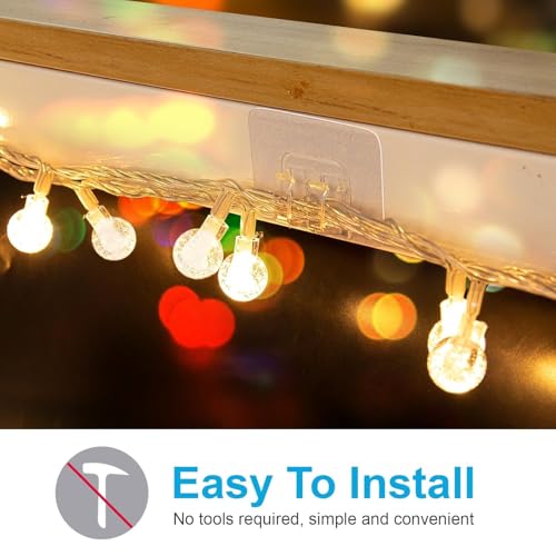 Image of 10 Pack Outdoor String Light Clips Heavy Duty Cable Clips UV-Resistant Adhesive Strips Sticky Hooks for Hanging Fairy Lights Christmas Diwali Decorations Self-Adhesive Cable Organizer