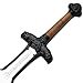 Handmade Conan Sword Medieval Barbarian Atlantean Sword Conan Sword 1095 Carbon Steel Brass Fittings, Black With Leather Sheath Viking Sword-Conan The Barbarian Sword Replica-0011